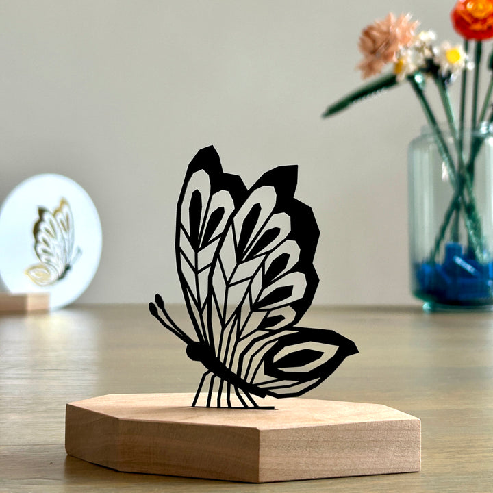 Cadeauset - Kaart Gouden vlinder met illustratie