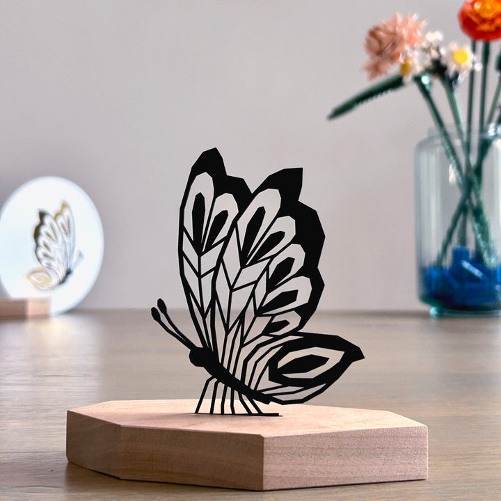 Cadeauset - Kaart Gouden vlinder met illustratie