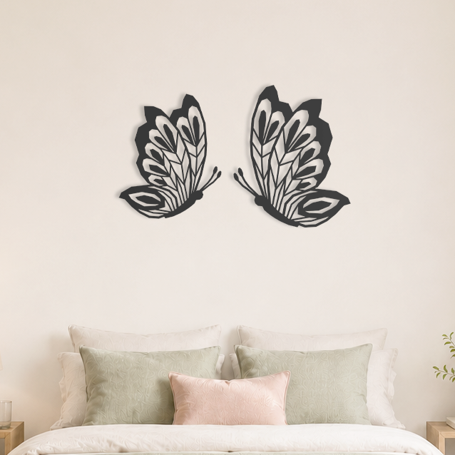 Wanddecoratie vlinder aan de muur