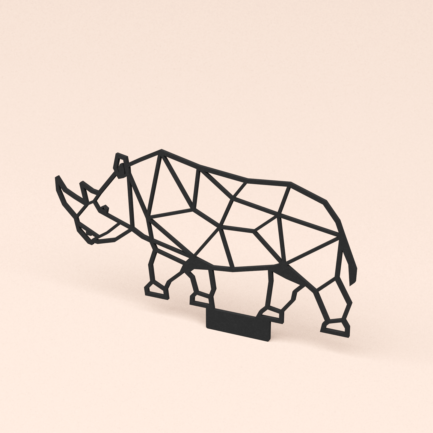 losse minimalistische design illustratie neushoorn