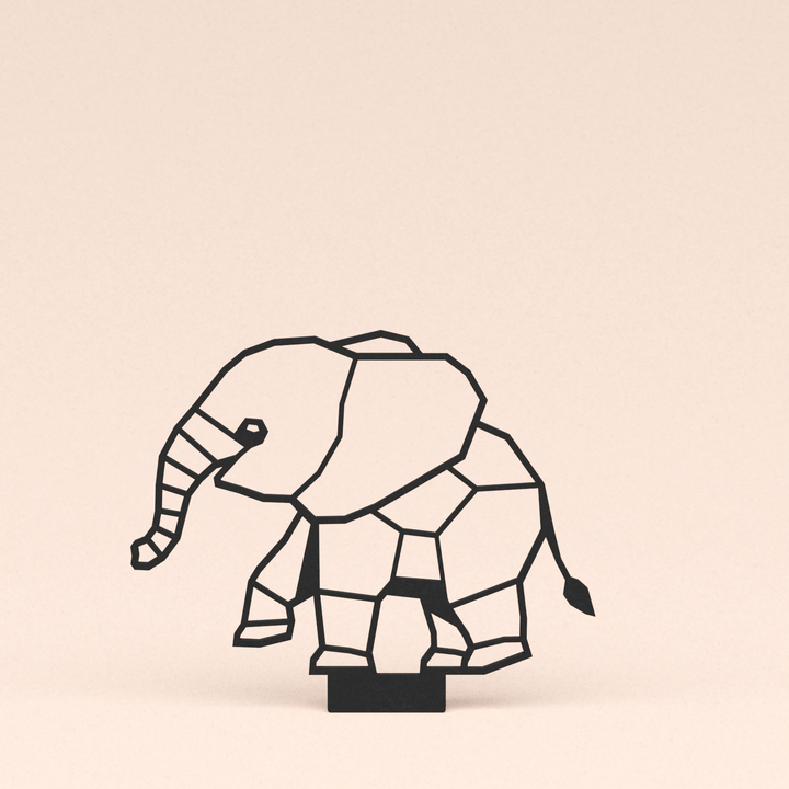 losse lasergesneden design illustratie olifant