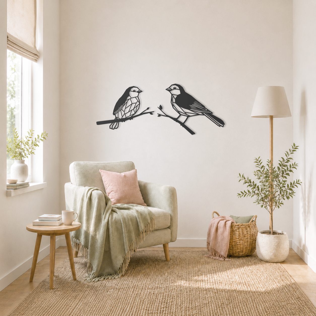 Wanddecoratie vogels voor aan de muur