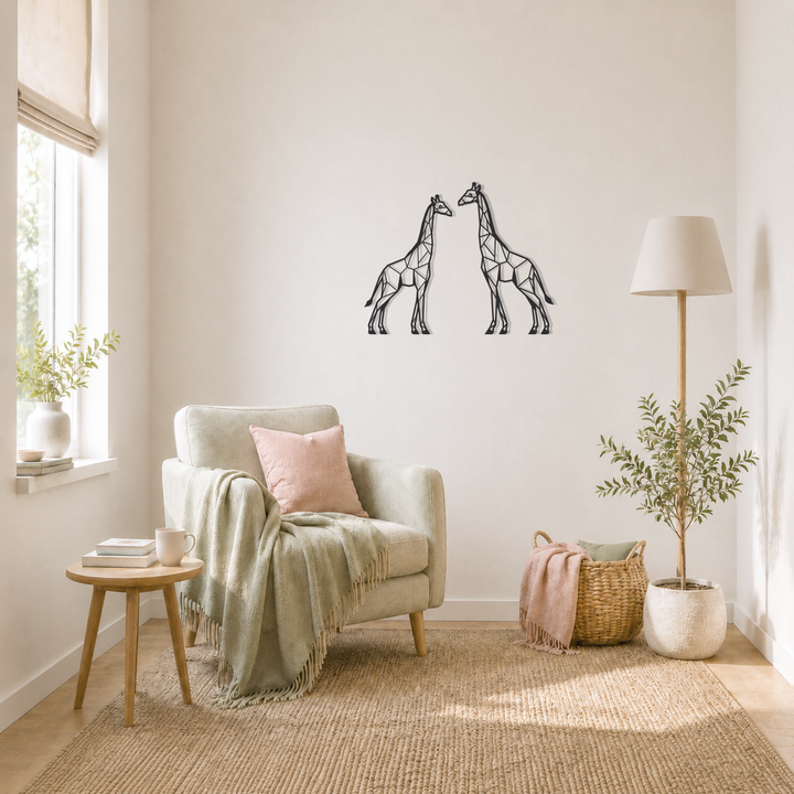 Giraf decoratie voor aan de muur