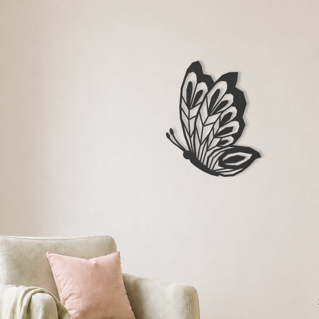 Wanddecoratie vlinder aan de muur
