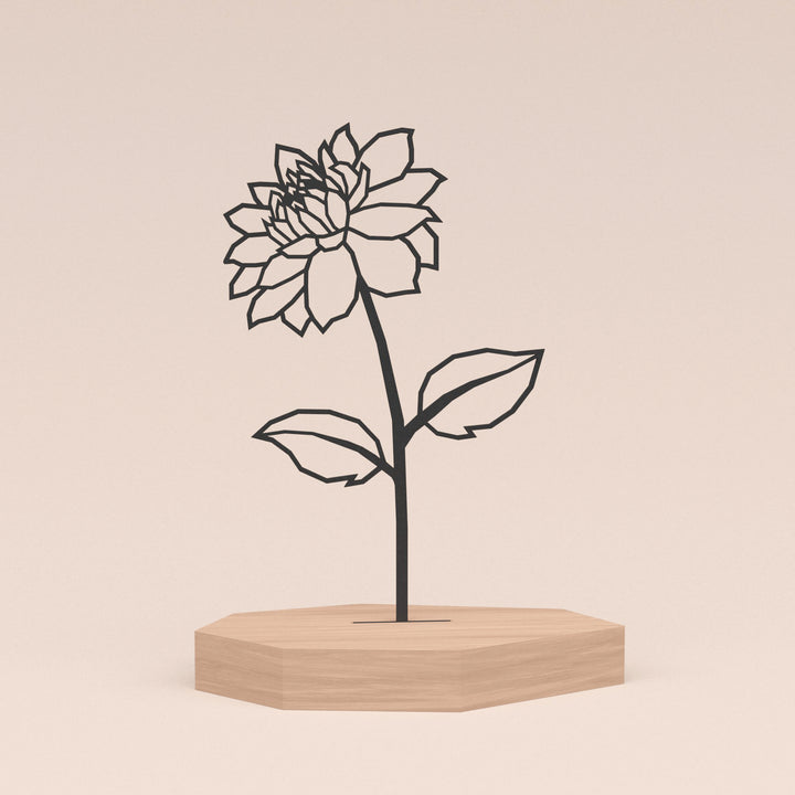 Polygone illustratie met houten standaard