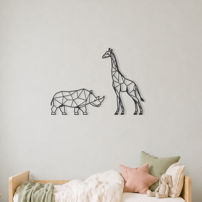 Giraf decoratie voor aan de muur