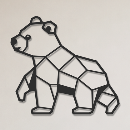 3D Wanddecoratie Beer zwart
