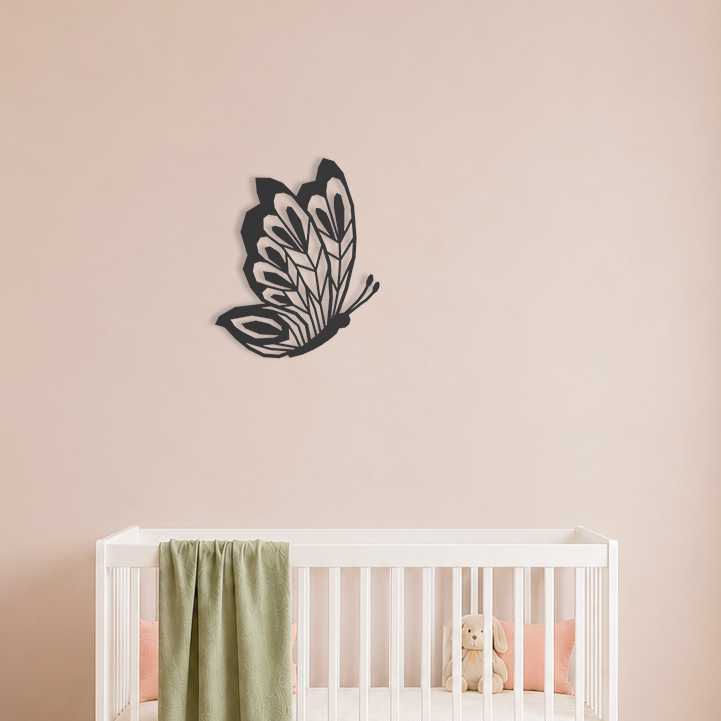 Wanddecoratie vlinder aan de muur