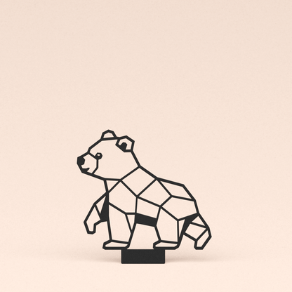 losse lasergesneden design illustratie beer   