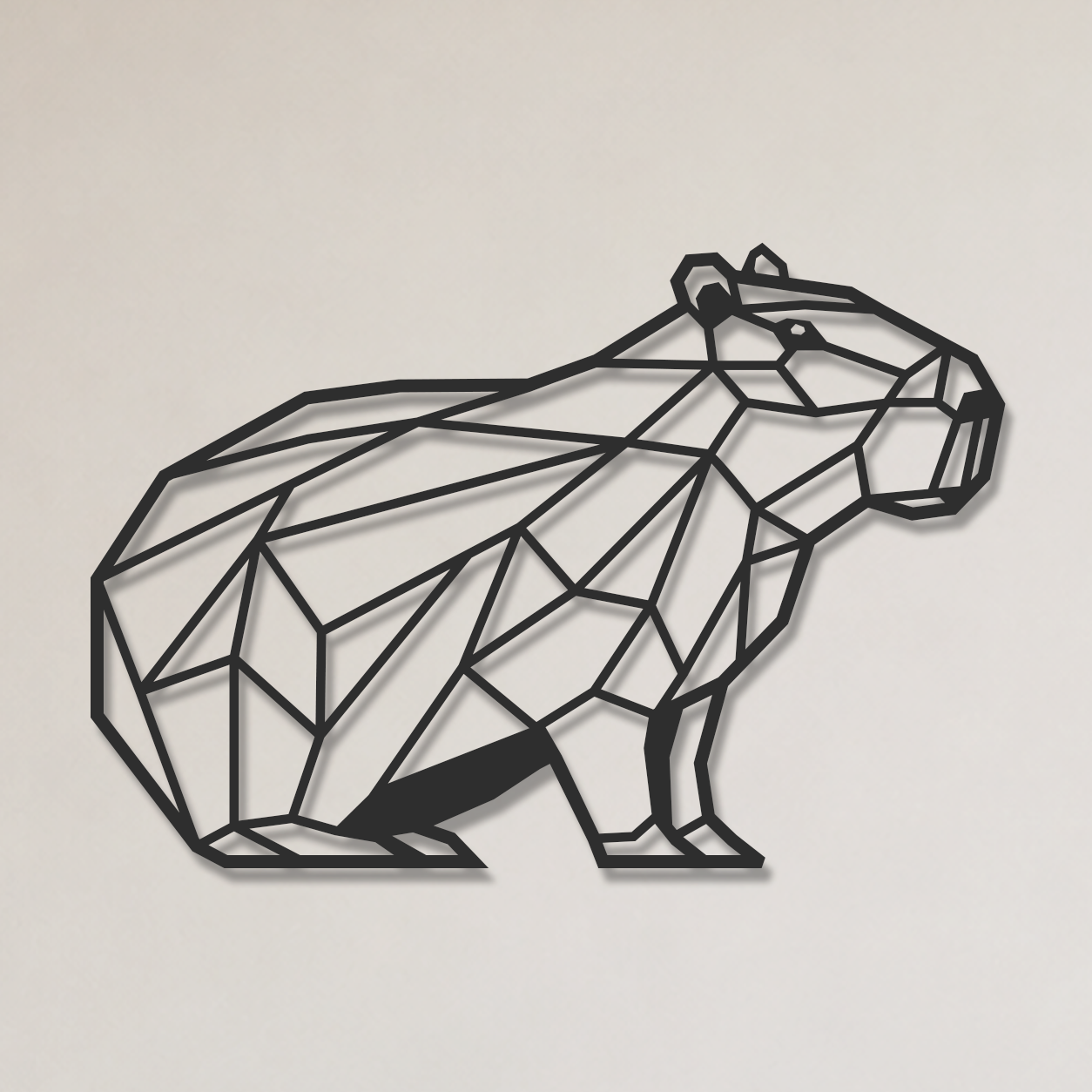 Wanddecoratie capibara voor aan de muur