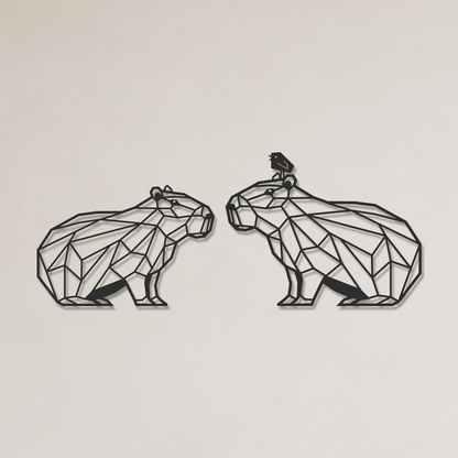 Wanddecoratie capibara voor aan de muur
