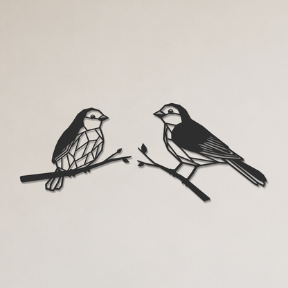 Wanddecoratie vogels voor aan de muur