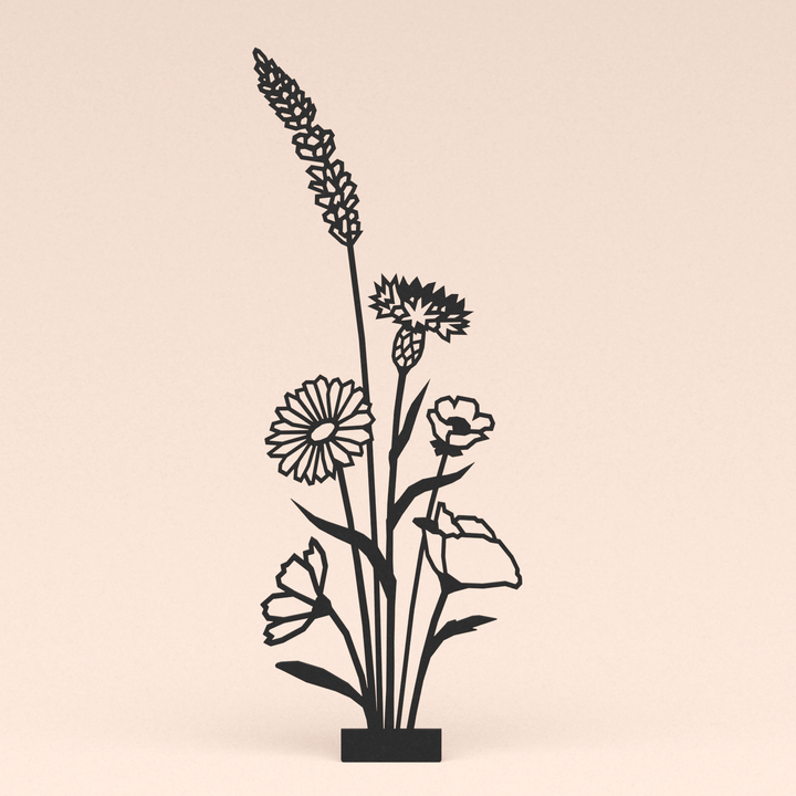 losse lasergesneden design illustratie bloemenboeket   