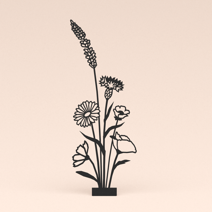 losse polygone design illustratie bloemenboeket   