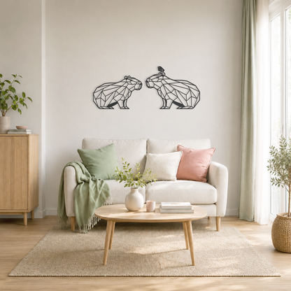 Wanddecoratie capibara voor aan de muur