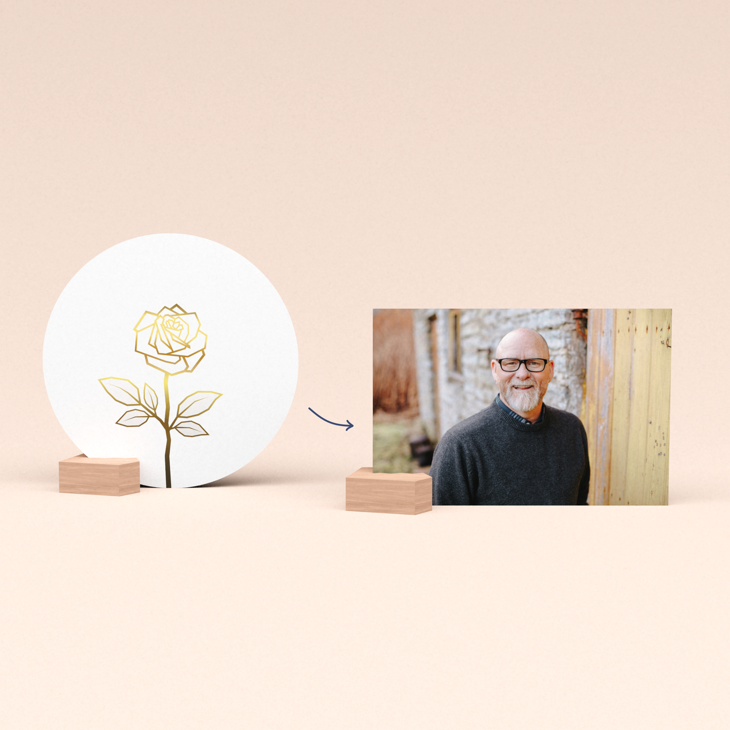 Condoleance cadeau met Gouden Roos kaart (wit)