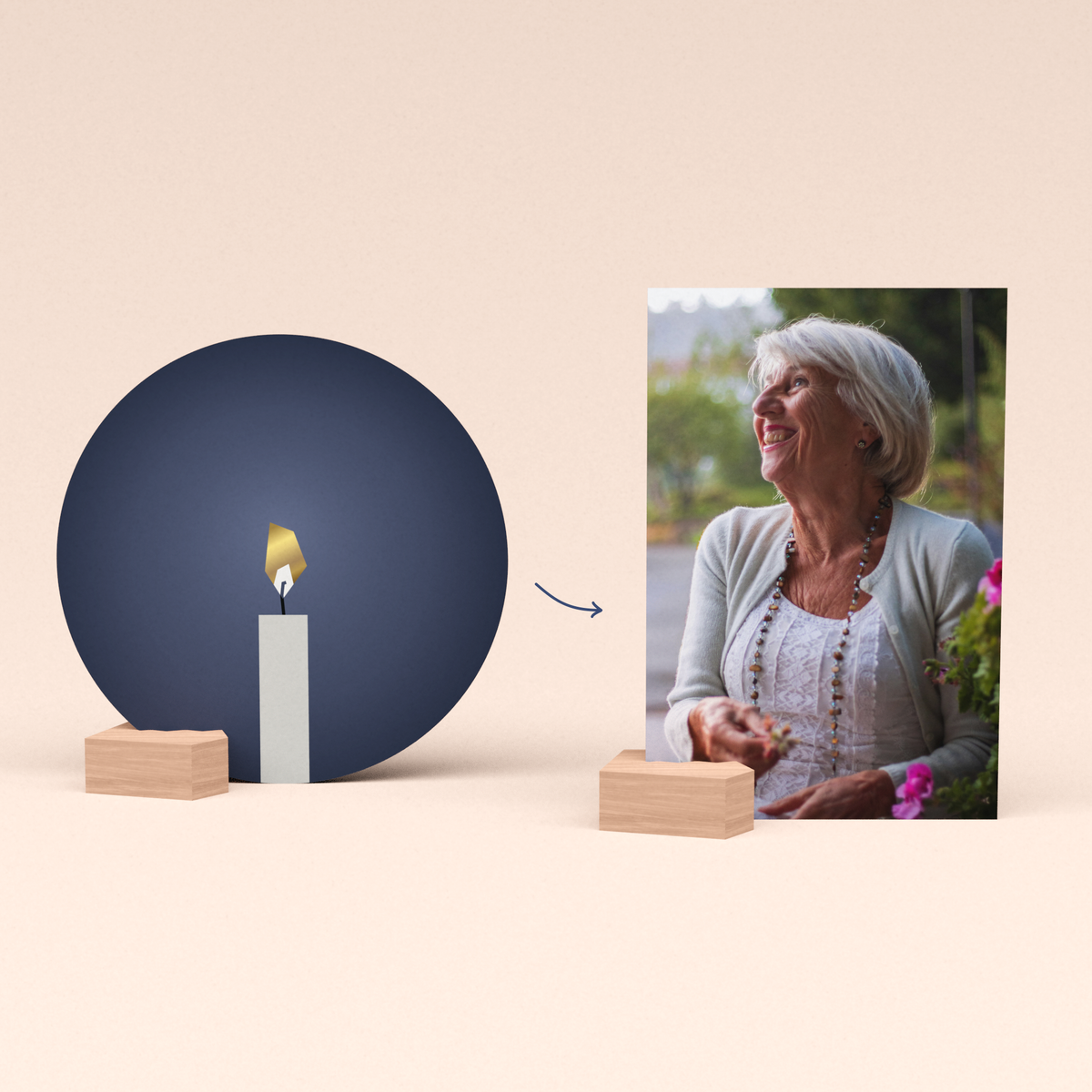 Condoleance cadeau met Kaarslicht wenskaart