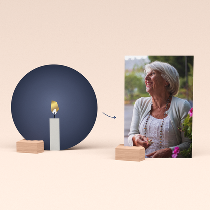 Condoleance cadeau met Kaarslicht wenskaart