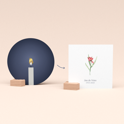 Condoleance cadeau met Kaarslicht wenskaart