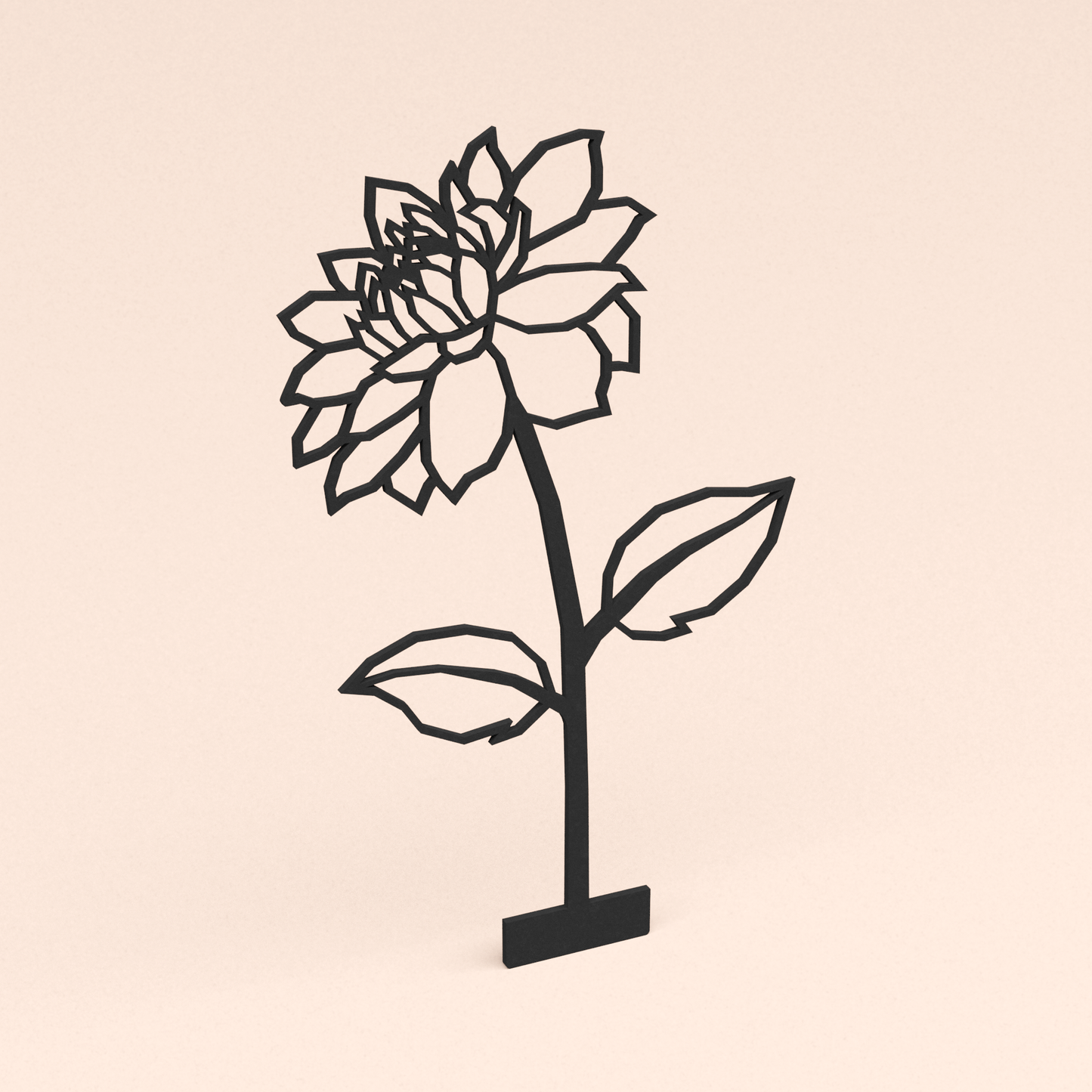 losse abstracte design illustratie dahlia bloem   