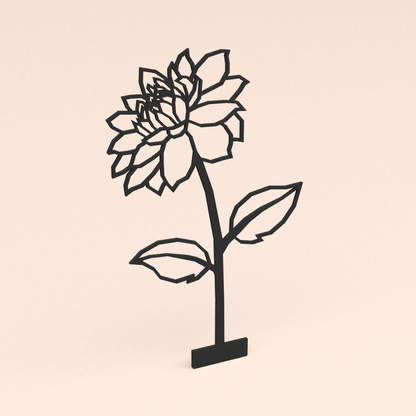 losse abstracte design illustratie dahlia bloem   