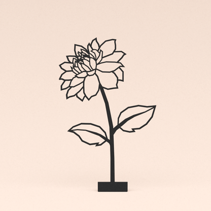 losse lasergesneden design illustratie dahlia bloem   