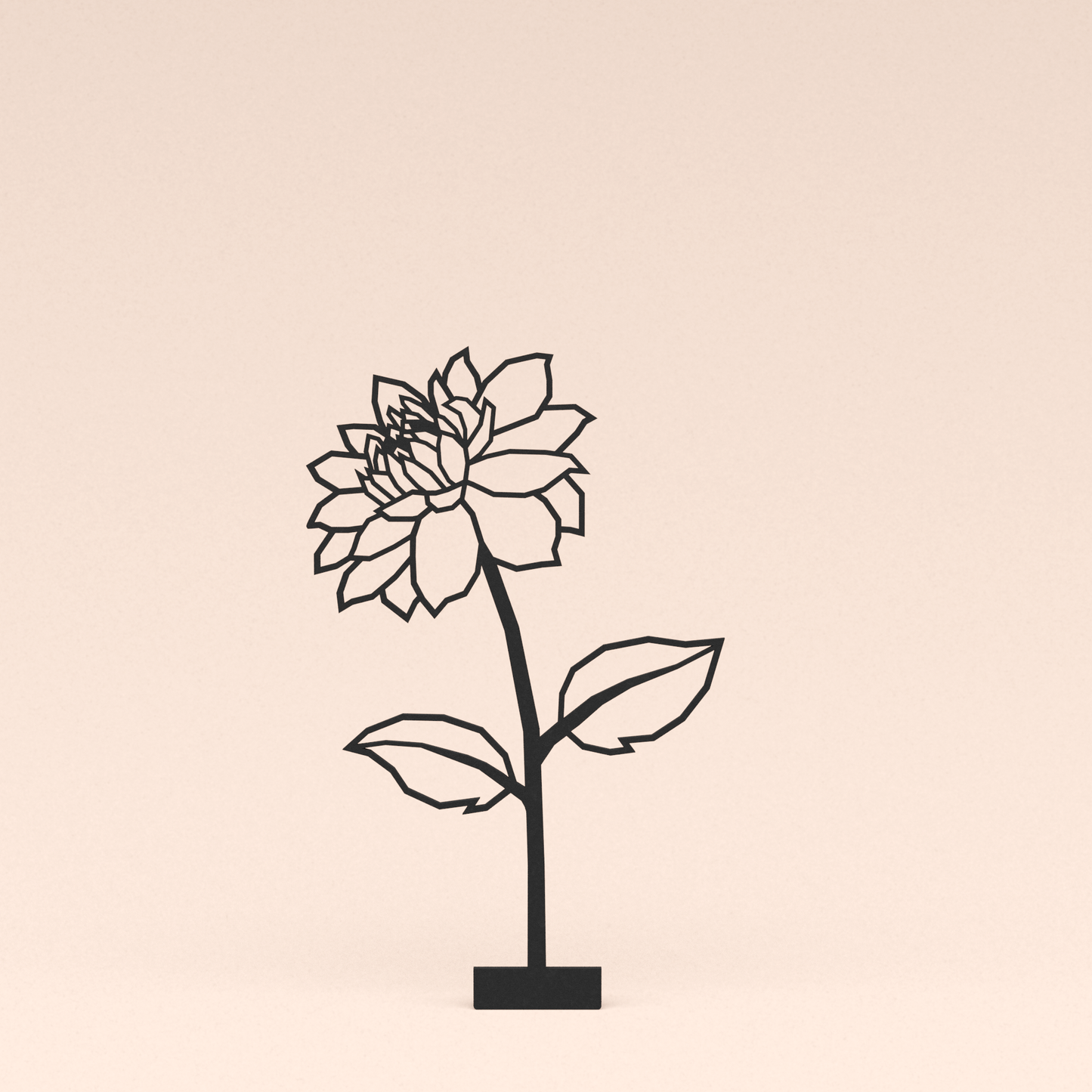 losse polygone design illustratie dahlia bloem   
