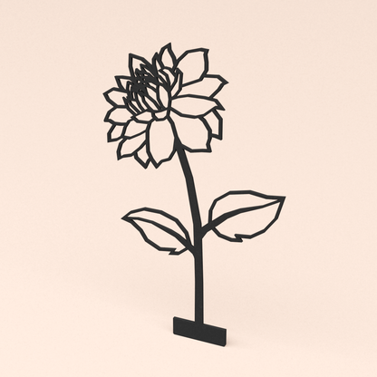 losse minimalistische design illustratie dahlia bloem   