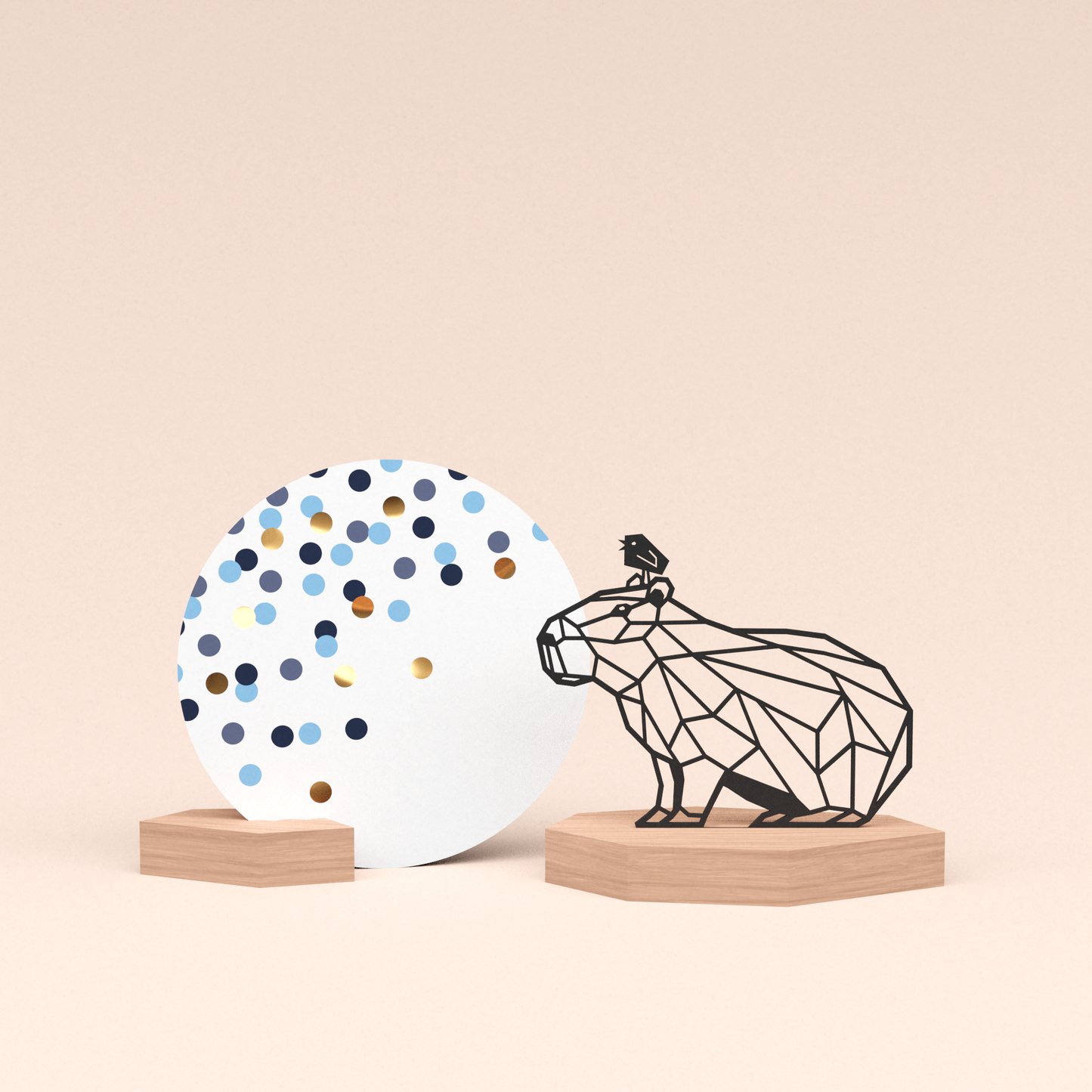 Cadeau set - Kaart Confetti blauw