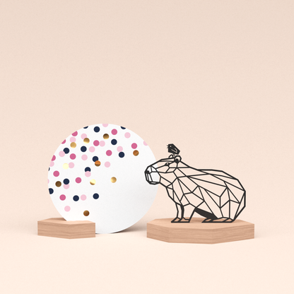 Cadeau set - Kaart Confetti roze