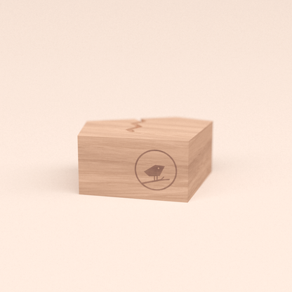 Houten kaart-foto-houdertje waarin je zowel foto's als wenskaarten kunt neerzetten