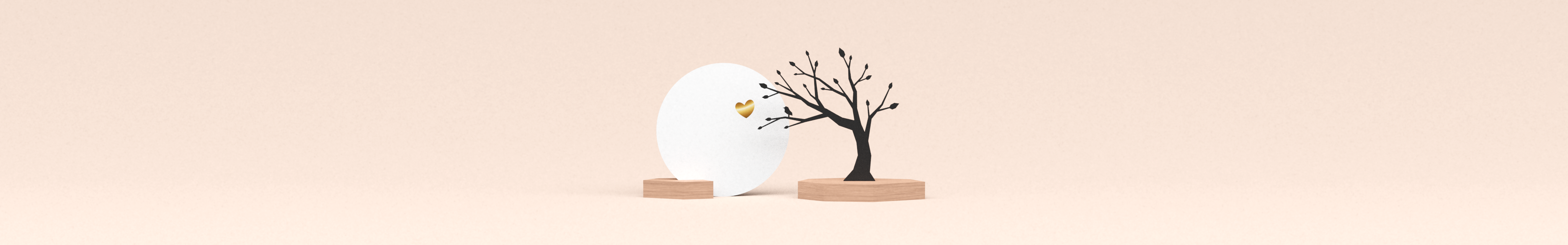 stijlvol liefs en sterkte cadeau met design illustratie boom en wenskaart met gouden hartje