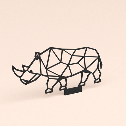 losse abstracte design illustratie neushoorn   