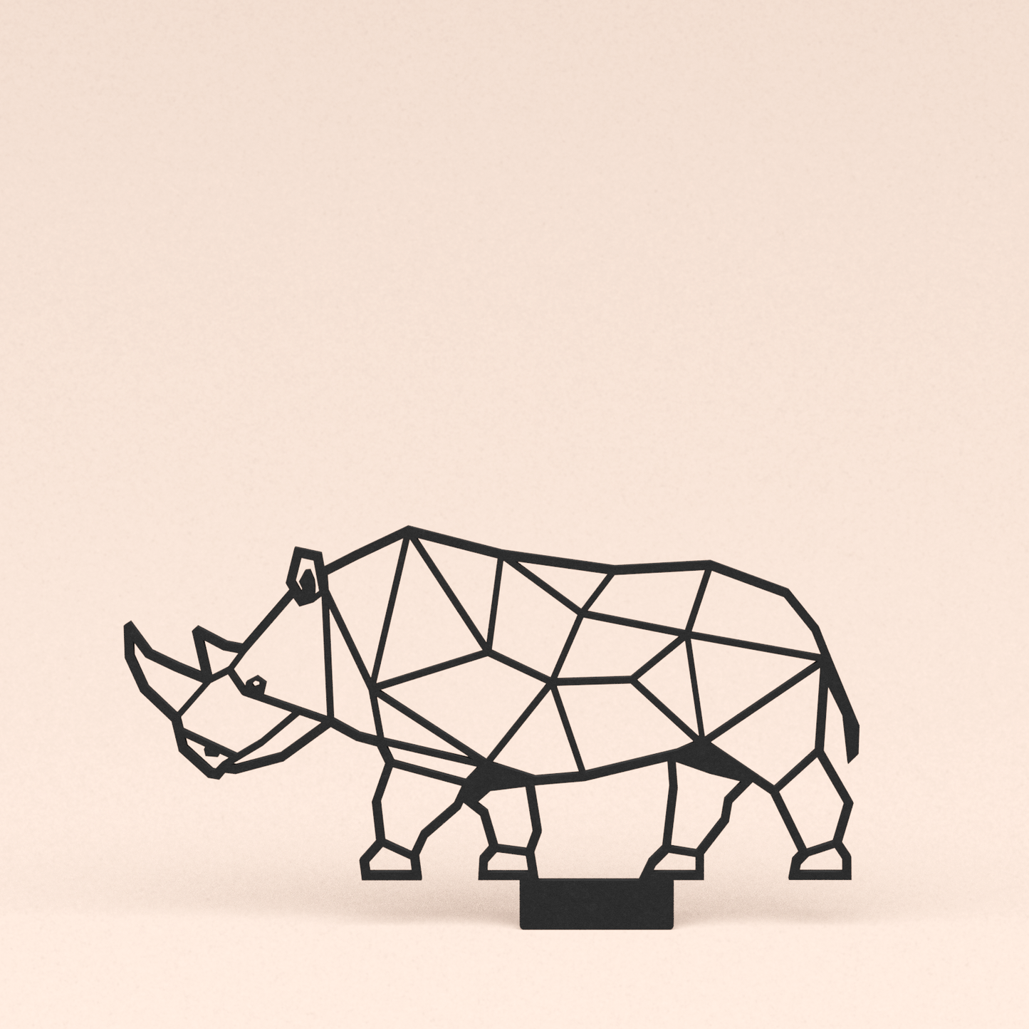 losse lasergesneden design illustratie neushoorn   