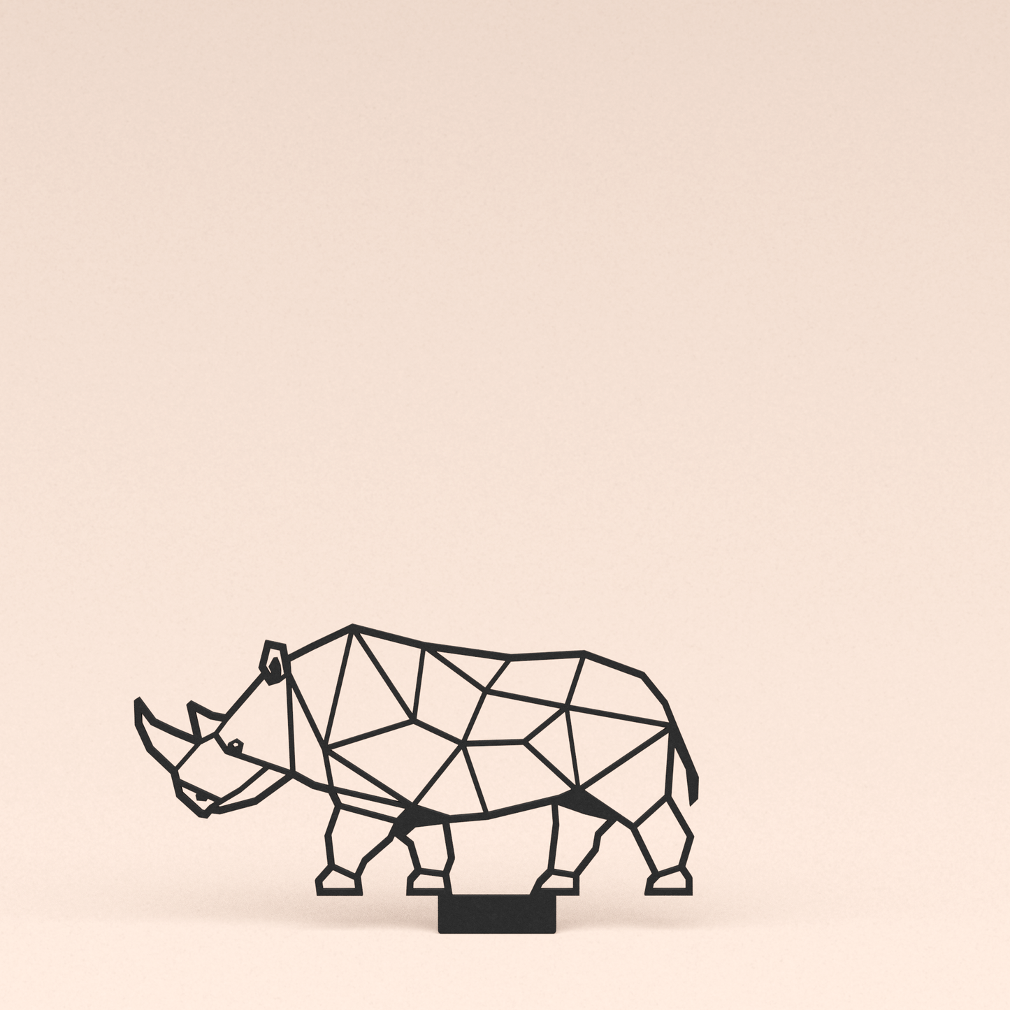 losse polygone design illustratie neushoorn   