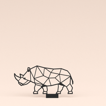 losse polygone design illustratie neushoorn   