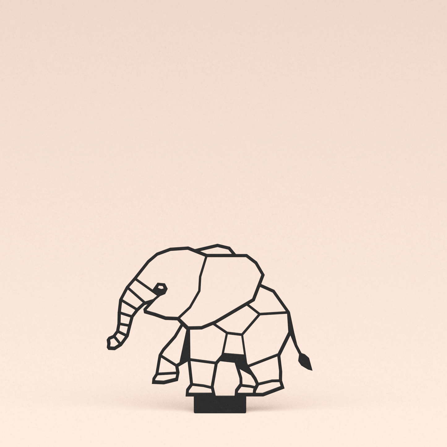 losse polygone design illustratie olifant   