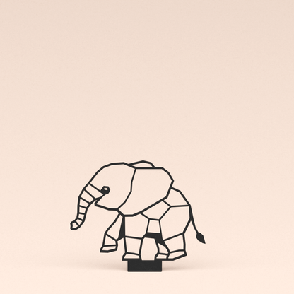 losse polygone design illustratie olifant   