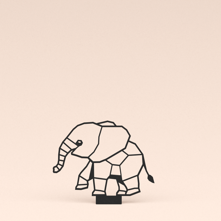 losse polygone design illustratie olifant   