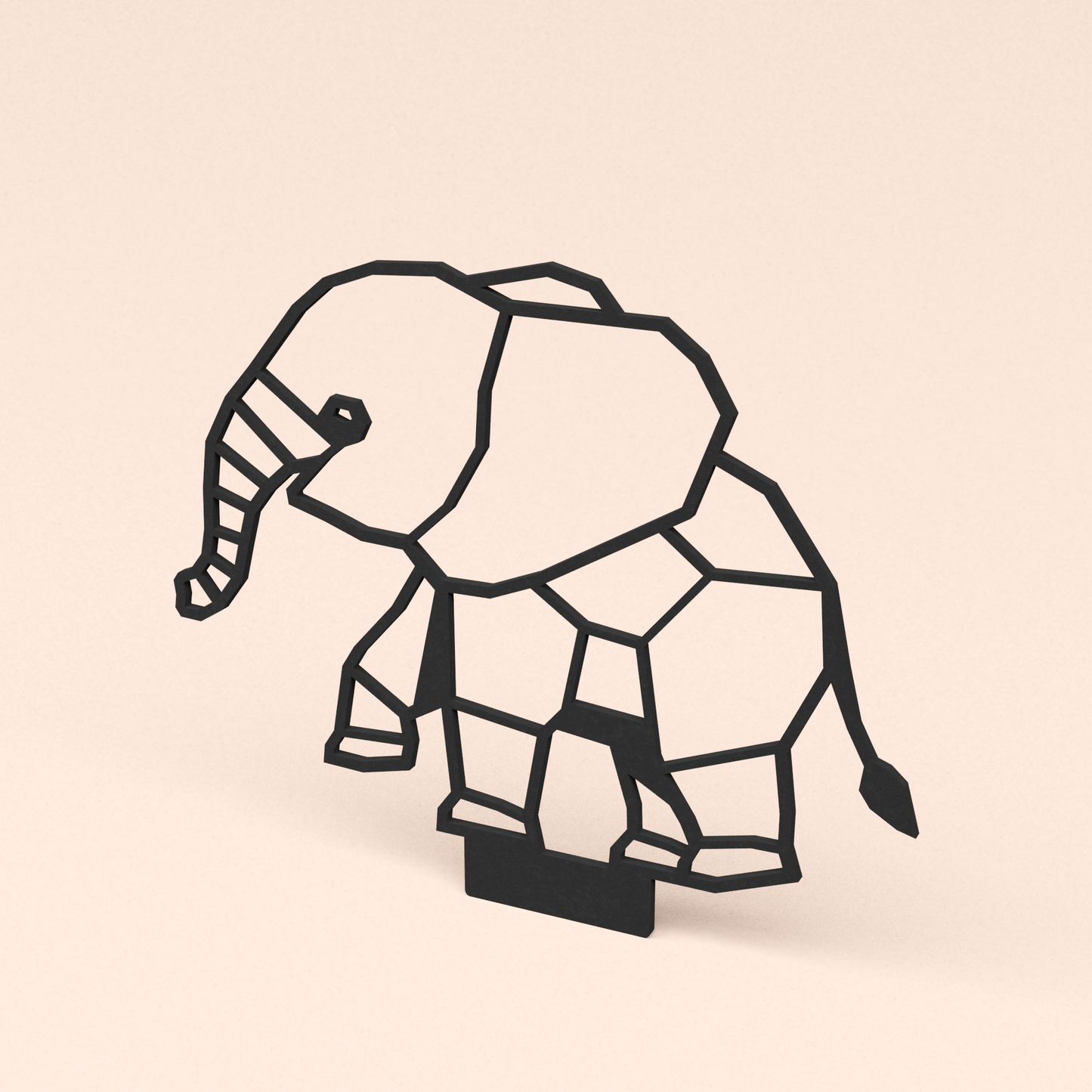 losse minimalistische design illustratie olifant   