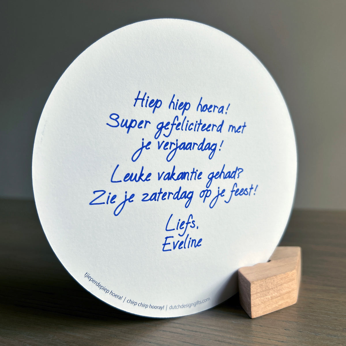 Cadeau set - Bloemenboeket met luxe ronde kaart