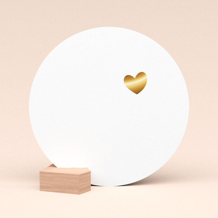 luxe ronde wenskaart veel liefs met design kaartblokje  