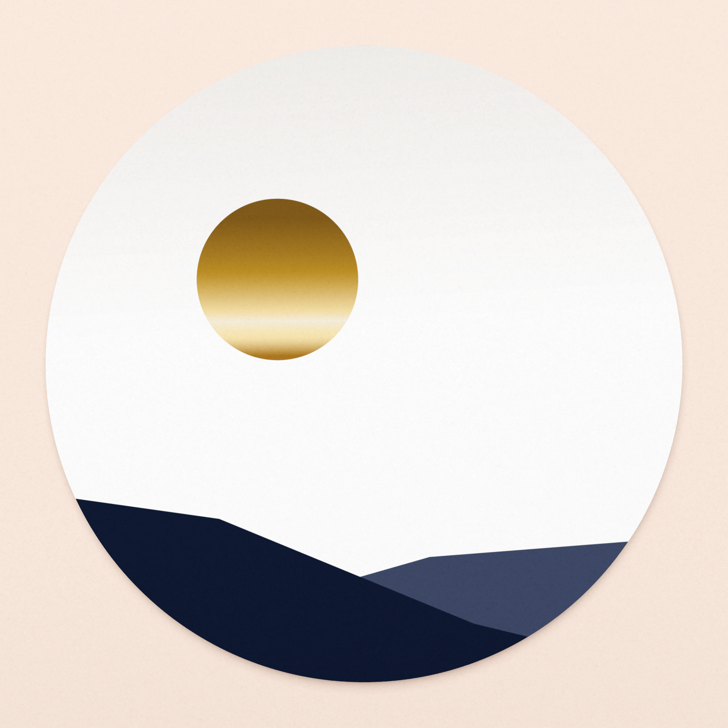 luxe kaart zonsondergang met goud in vierkante envelop  