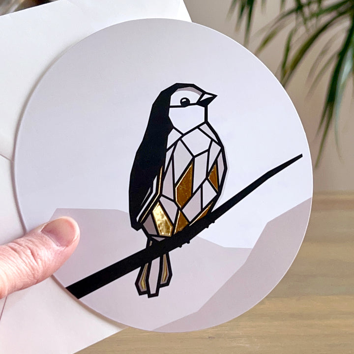 Mus | Vogel kaart met luxe envelop