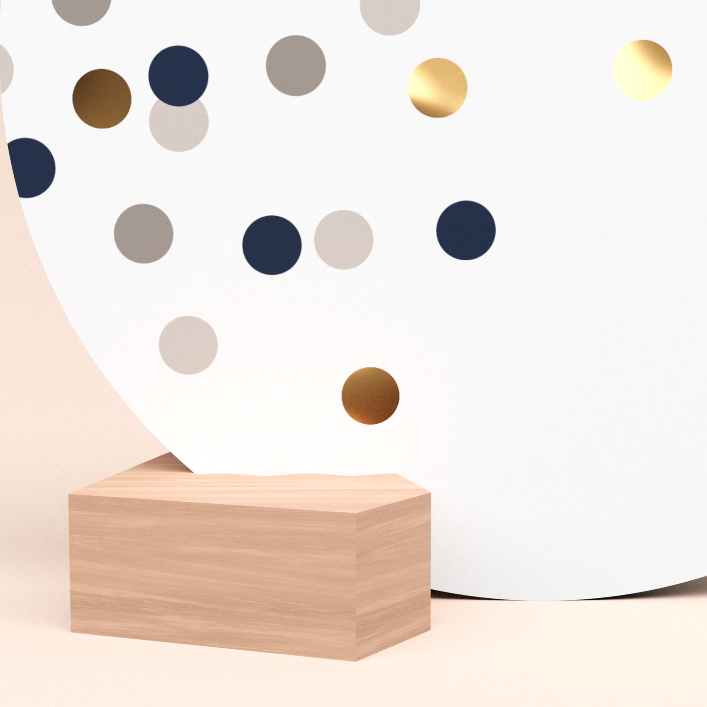 mooie ronde wenskaart confetti champagne met duurzame kaarthouder  