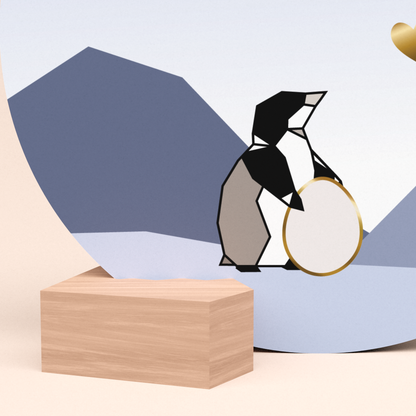 mooie ronde wenskaart hoera een broertje of zusje met duurzame kaarthouder  