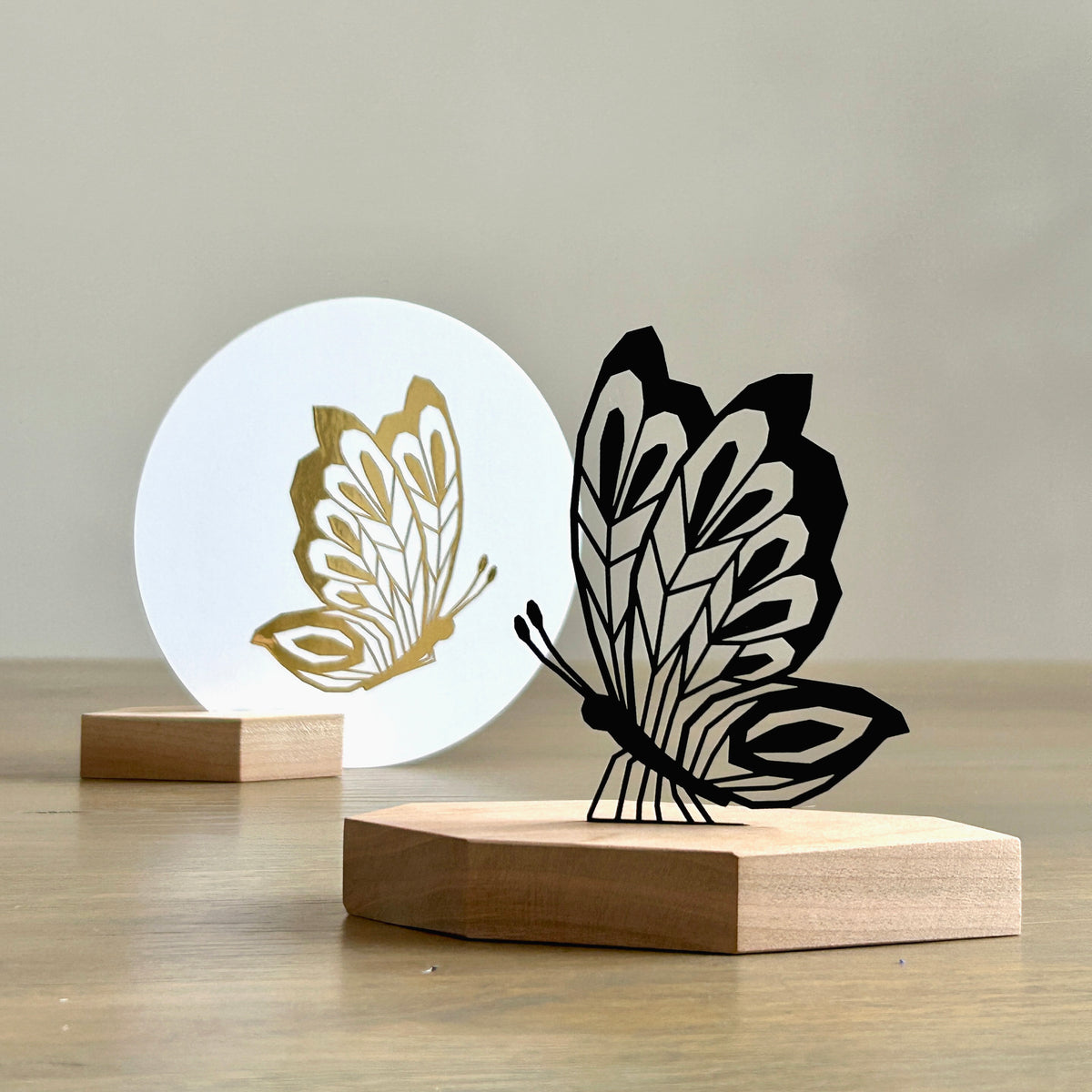 Cadeau set - Vlinder met luxe ronde kaart