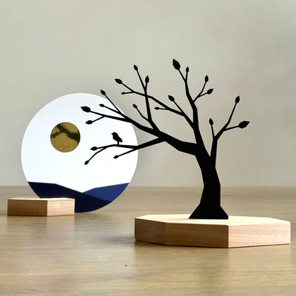 Cadeau set - Boompje met luxe ronde kaart
