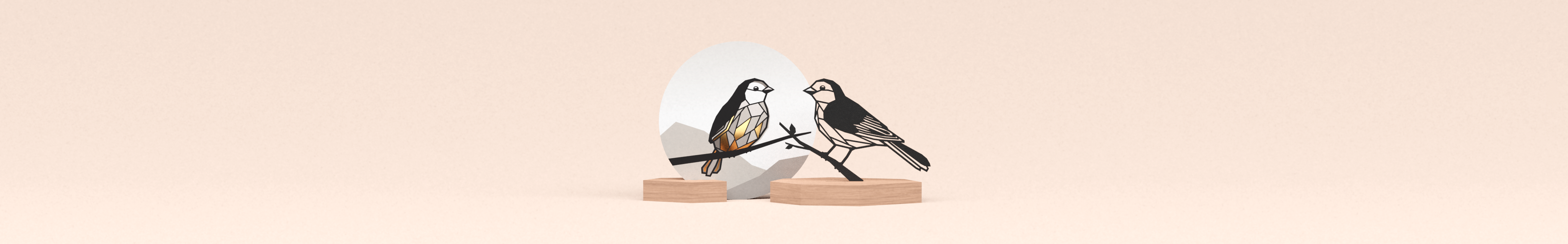 origineel trouwcadeau luxe wenskaarthouder met twee vogels love birds