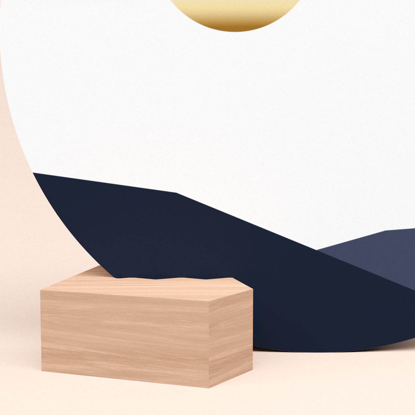 ronde ansichtkaart zonsondergang met goud in luxe envelop